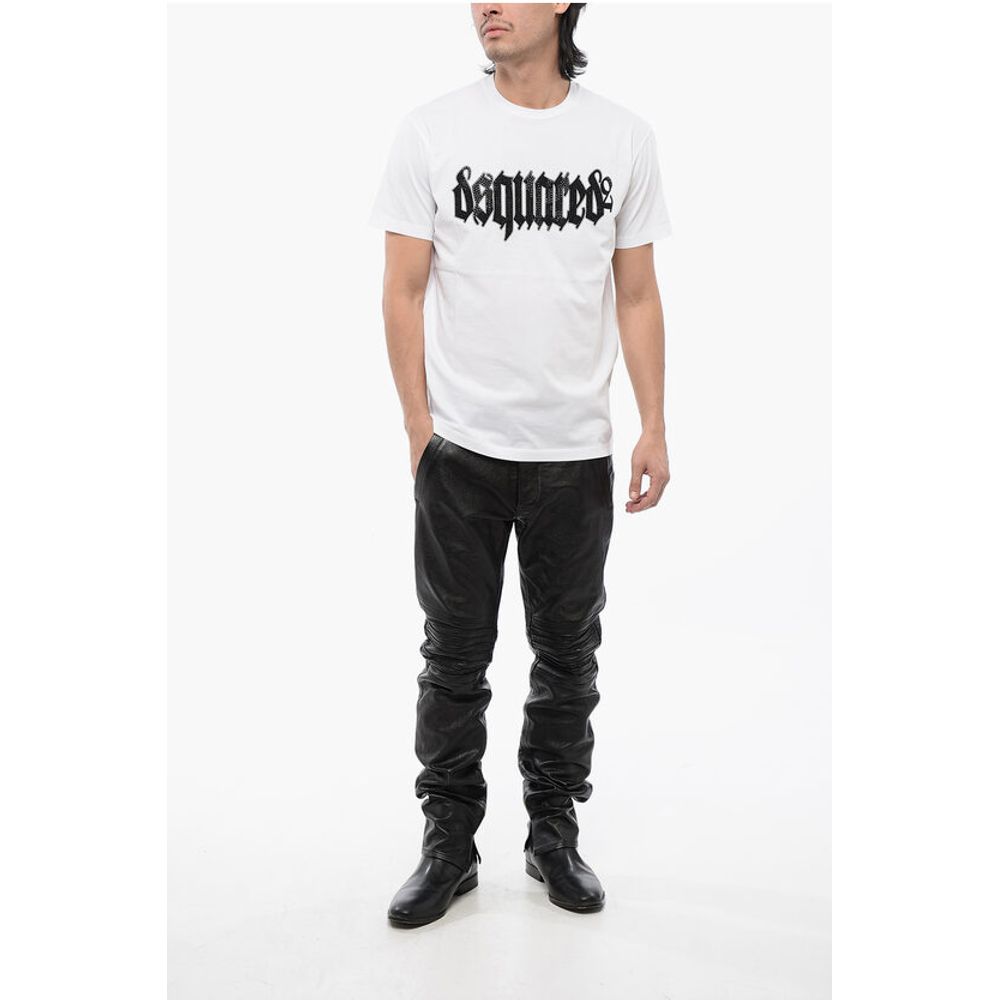 Dsquared² Cotton D2 GOTHIC Loose Fit T-Shirt with Rhinestones - Image 4