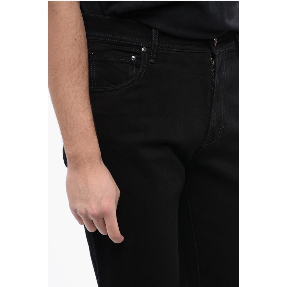 Corneliani ID Stretch Denim Jeans with Embroidered Logo 19cm - Image 3