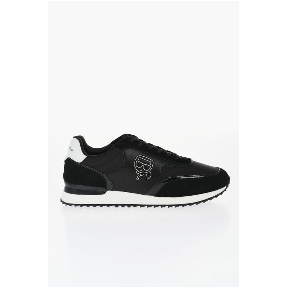 Karl Lagerfeld Leather VELOCITOR II Low-Top Sneakers with Patent Leather De - Image 3
