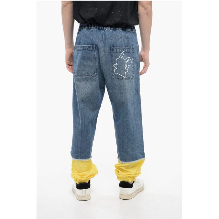 Balmain BALMAIN X POKEMON Denim Gaucho Shorts with Elastic Waistband - Image 2