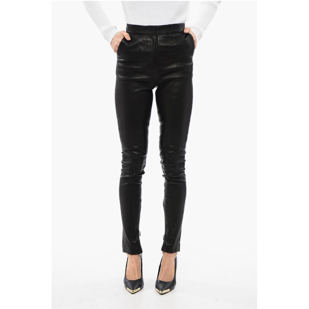 Balmain High-Waisted Skinny fit Leather Pants
