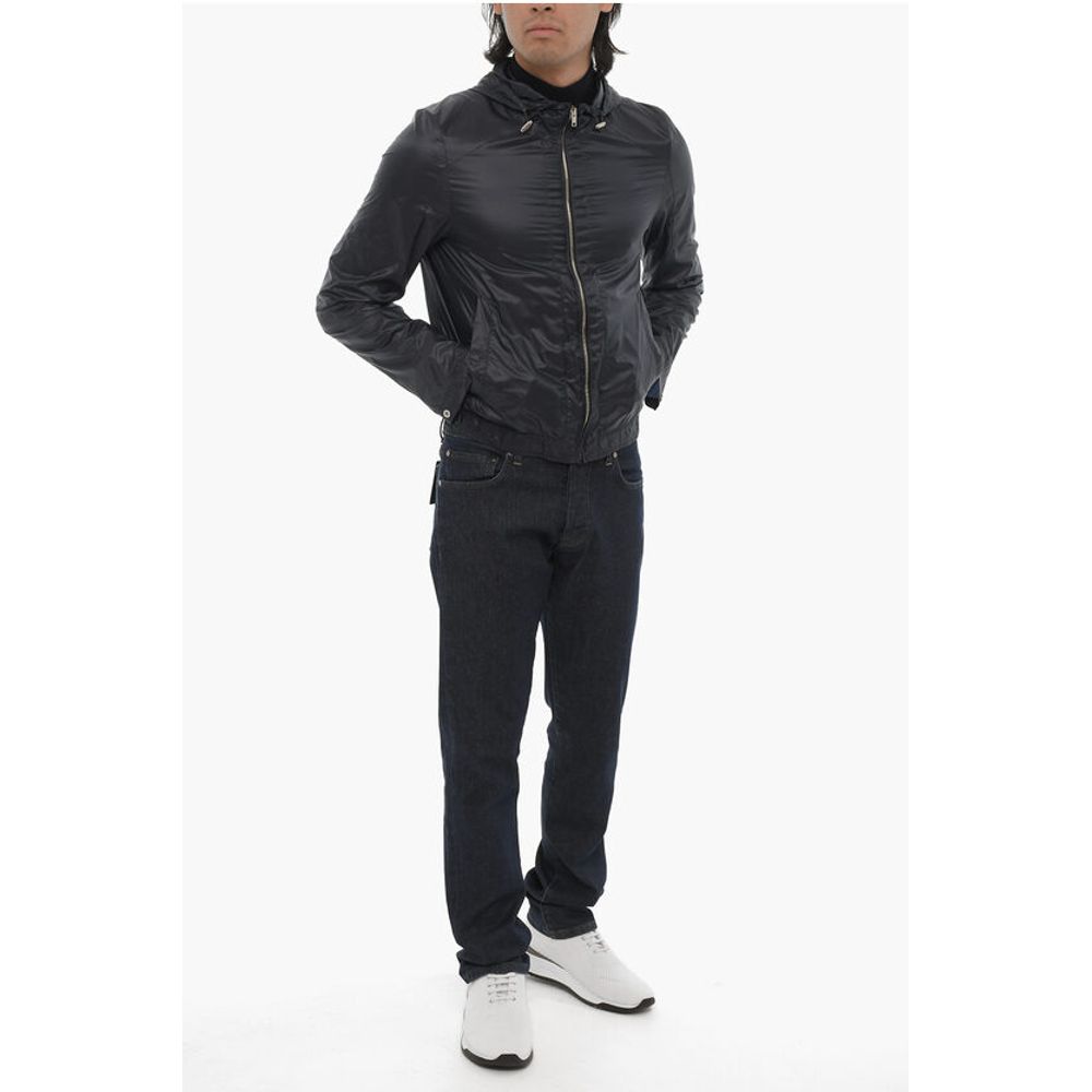 Corneliani ID Nylon Hooded Windbreaker with Front Zip - Image 4