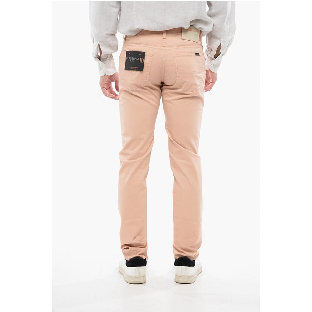 Corneliani Cotton Pants with Embroidered Logo - Image 2