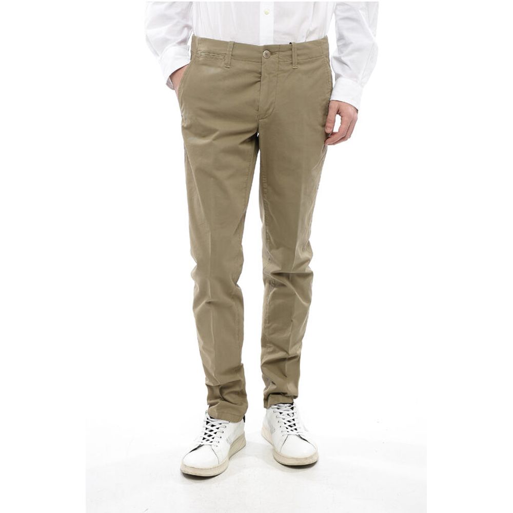 Corneliani ID Cotton Blend Chinos Pants with Belt Loops
