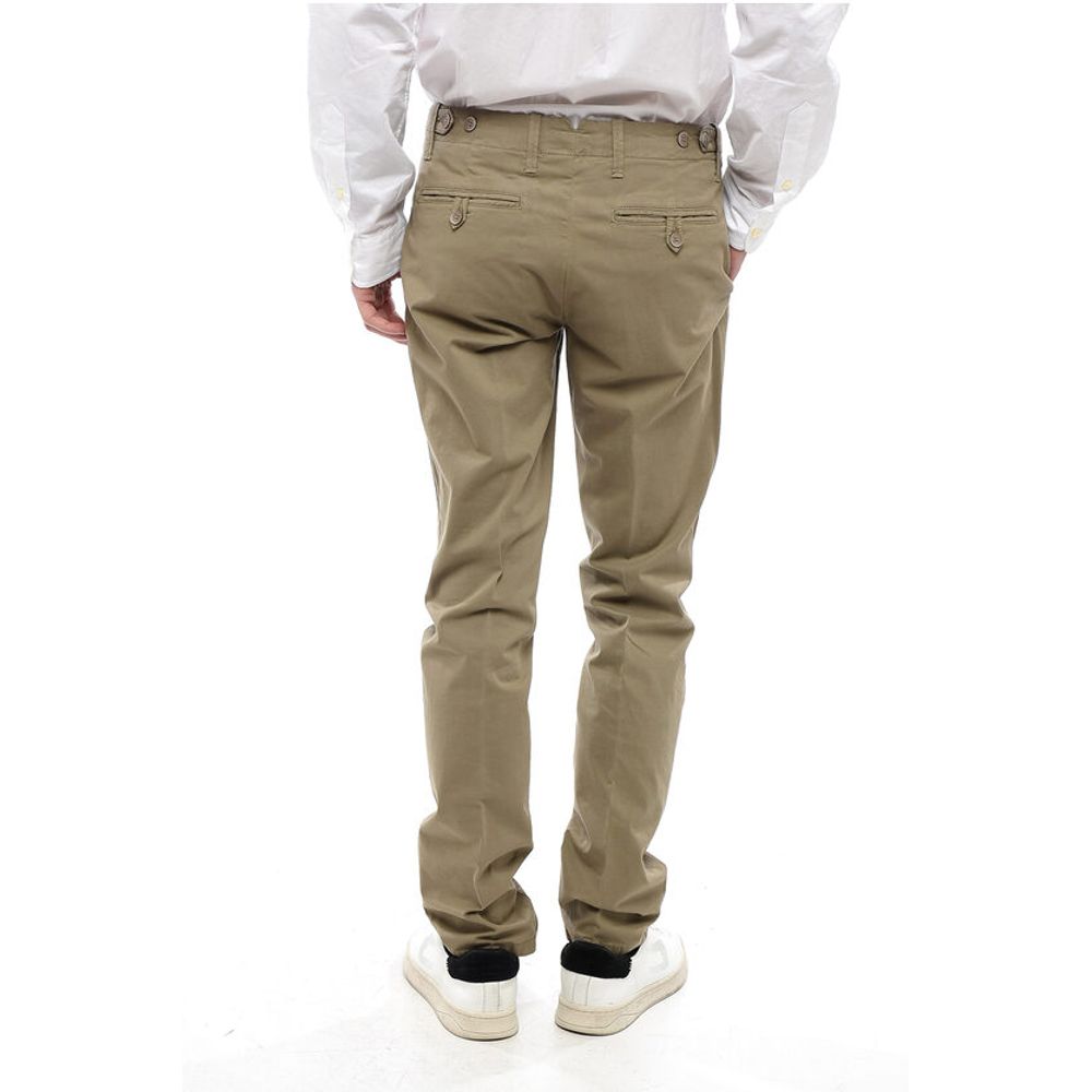 Corneliani ID Cotton Blend Chinos Pants with Belt Loops - Image 2