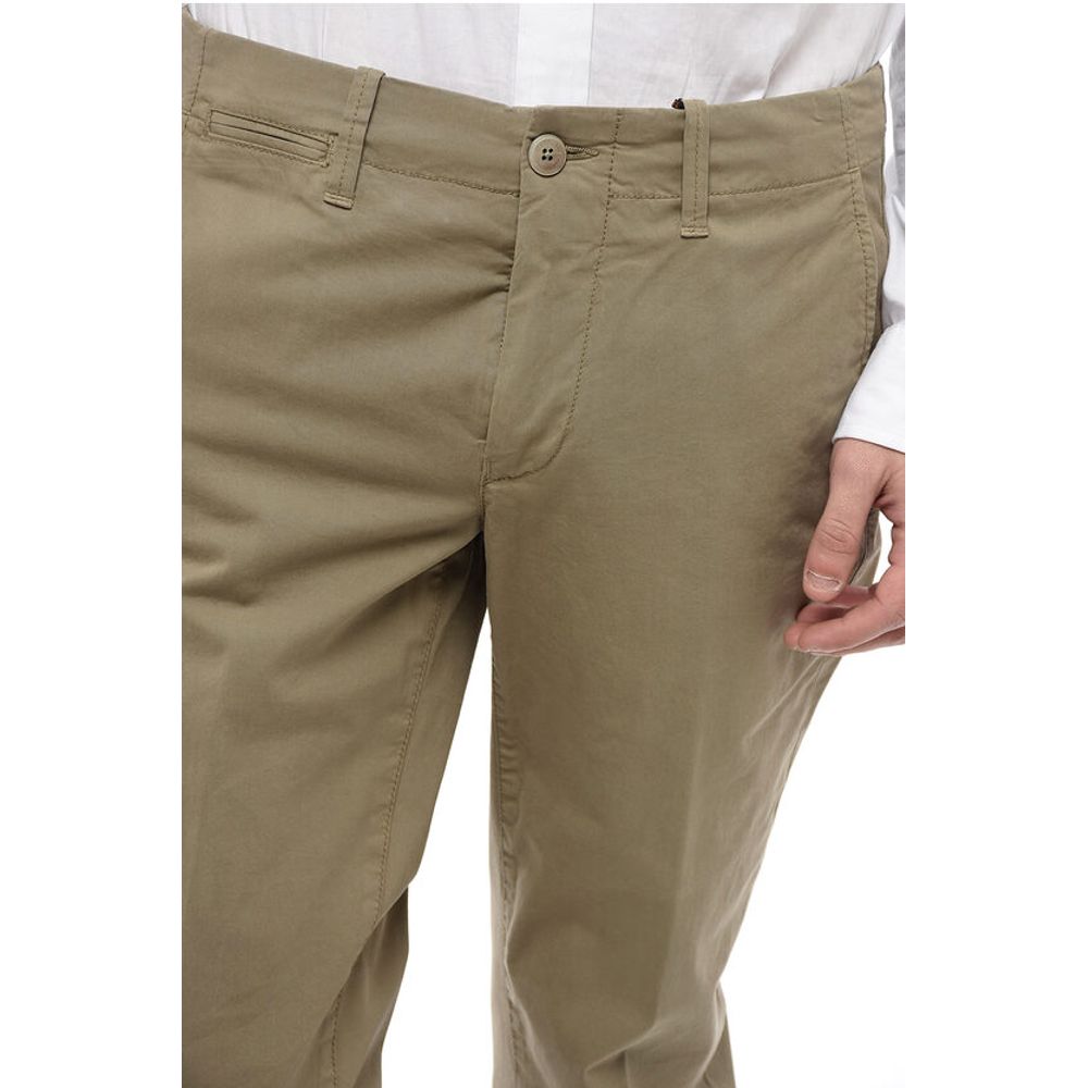 Corneliani ID Cotton Blend Chinos Pants with Belt Loops - Image 3
