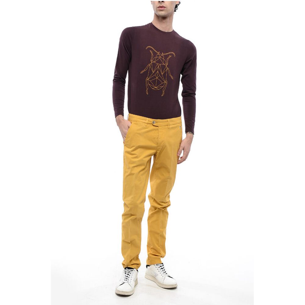 Corneliani ID Stretch Cotton Chinos Pants with Belt Loops - Image 4