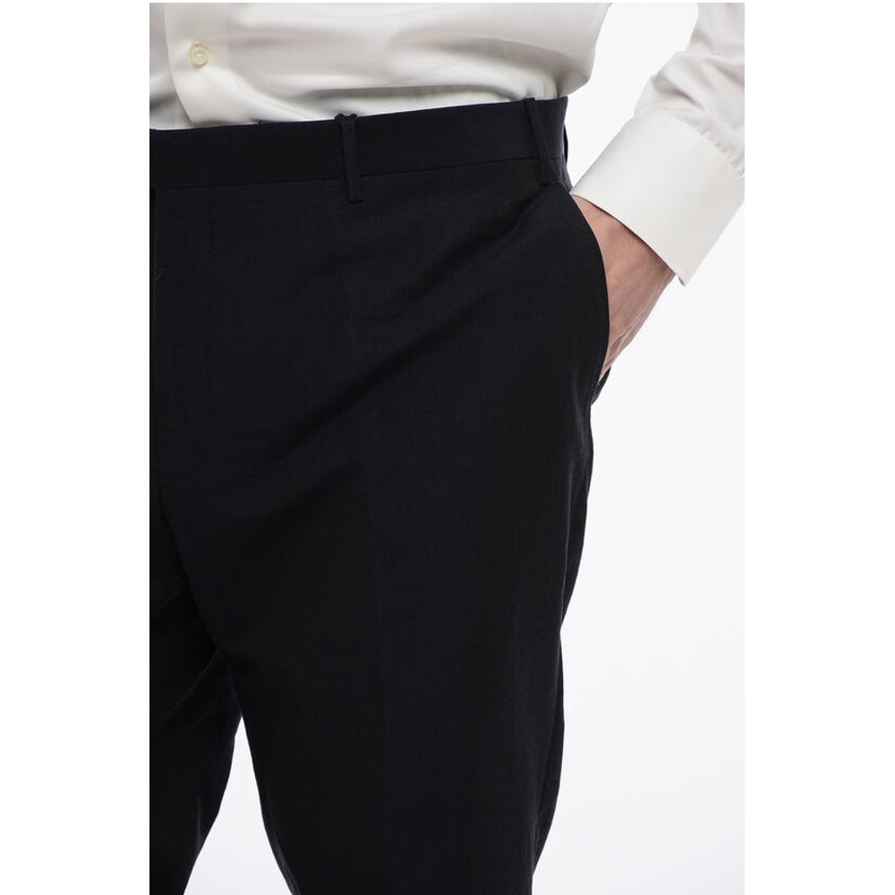 Corneliani CC COLLECTION Cotton and Linen RIGHT 4-Pocketed Pants - Image 3