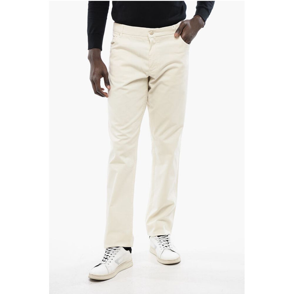 Corneliani ID Cotton Pants with Suede Patch