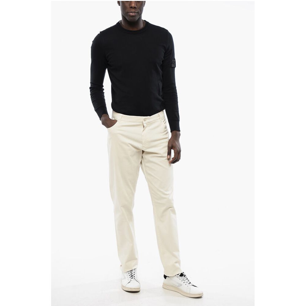 Corneliani ID Cotton Pants with Suede Patch - Image 3