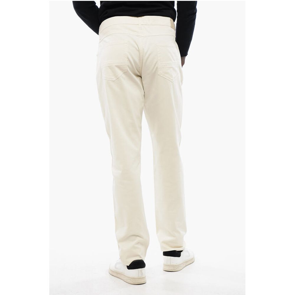 Corneliani ID Cotton Pants with Suede Patch - Image 4