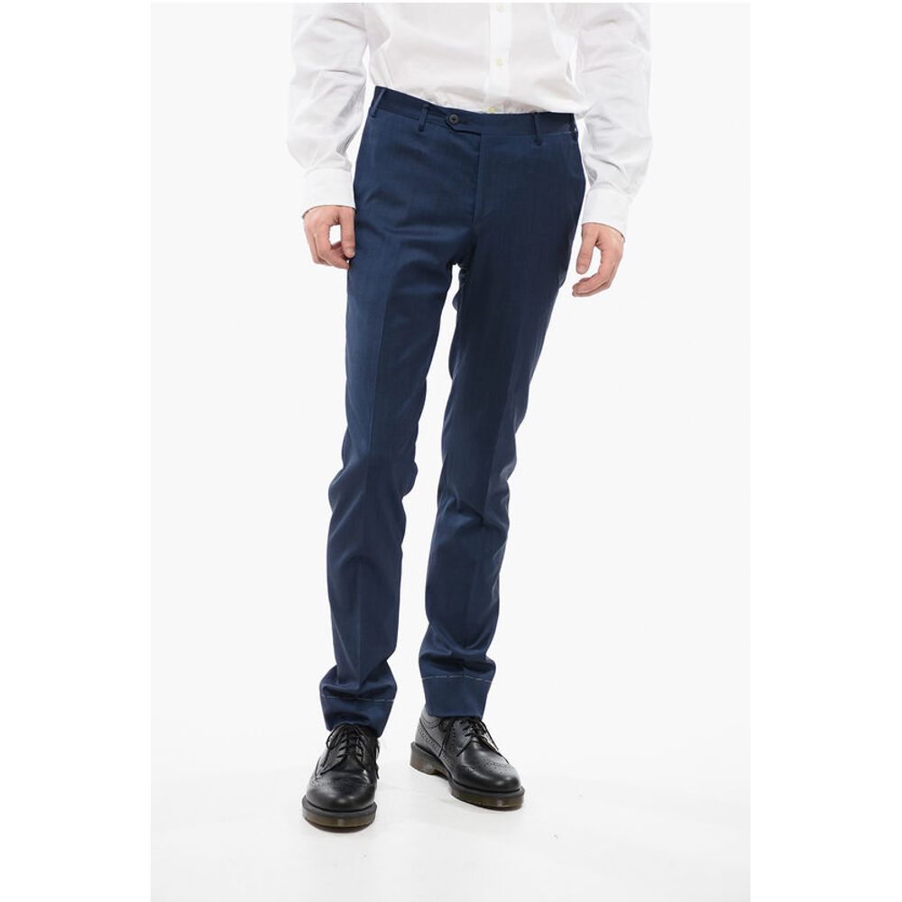 Corneliani Wool Blend ACADEMY Pants with Belt Loops