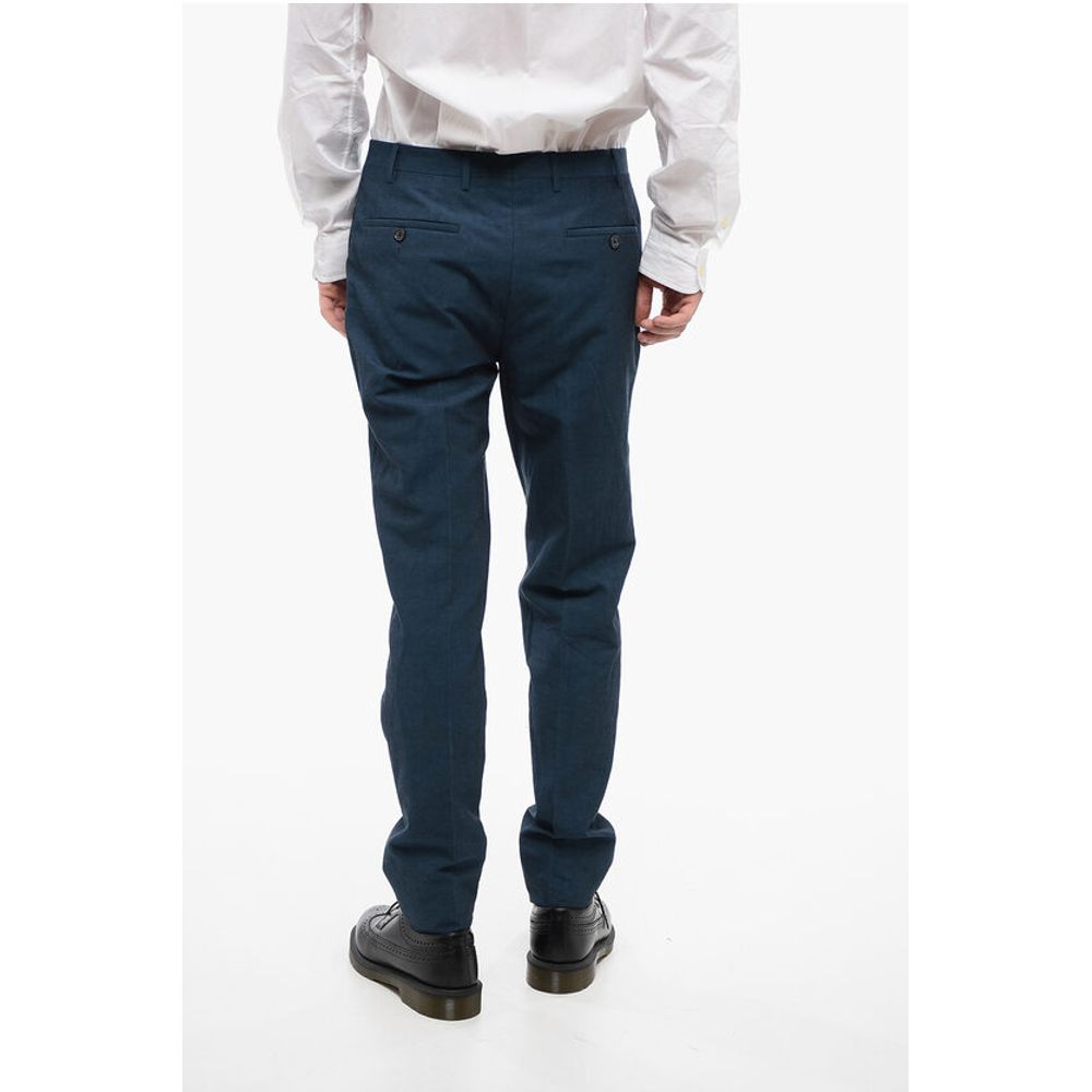 Corneliani CC COLLECTION Cotton and Linen Blend RESET Pants - Image 2