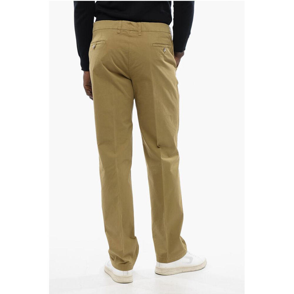 Corneliani ID Stretch Cotton Chinos Pants with Blet Loops - Image 2
