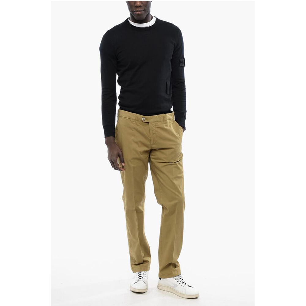 Corneliani ID Stretch Cotton Chinos Pants with Blet Loops - Image 4