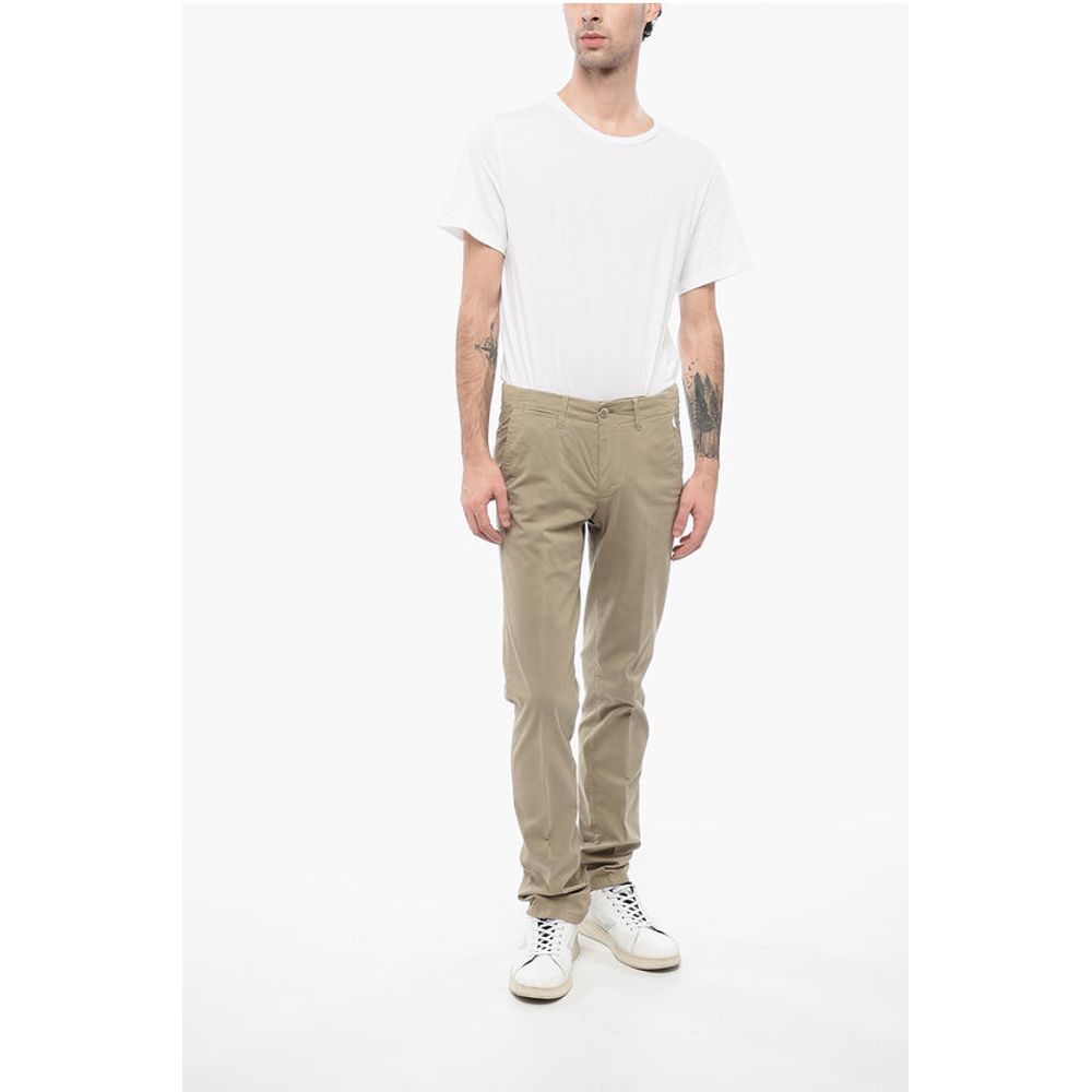 Corneliani ID Stretch Cotton Chinos Pants with Belt Loops - Image 4