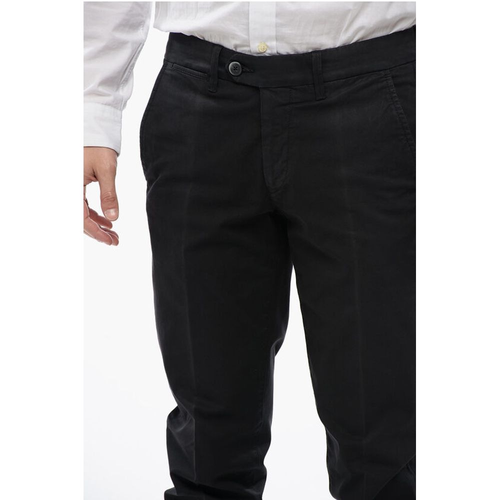 Corneliani ID Stretch Cotton Chinos Pants with Belt Loops - Image 3