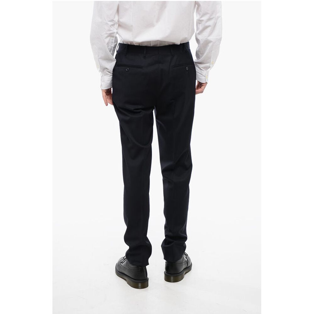 Corneliani CC COLLECTION 4-Pocketed Virgin Wool Pants with Belt Loops - Image 2