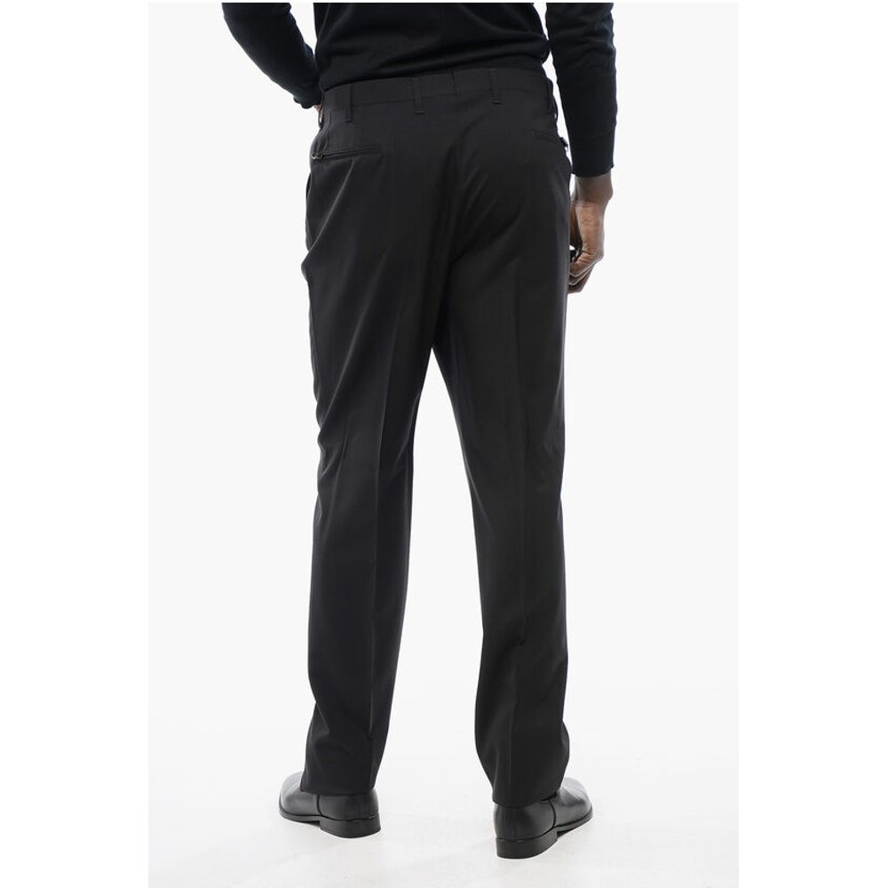 Corneliani Concealed Closure ACADEMY Virgin Wool Pants - Image 4