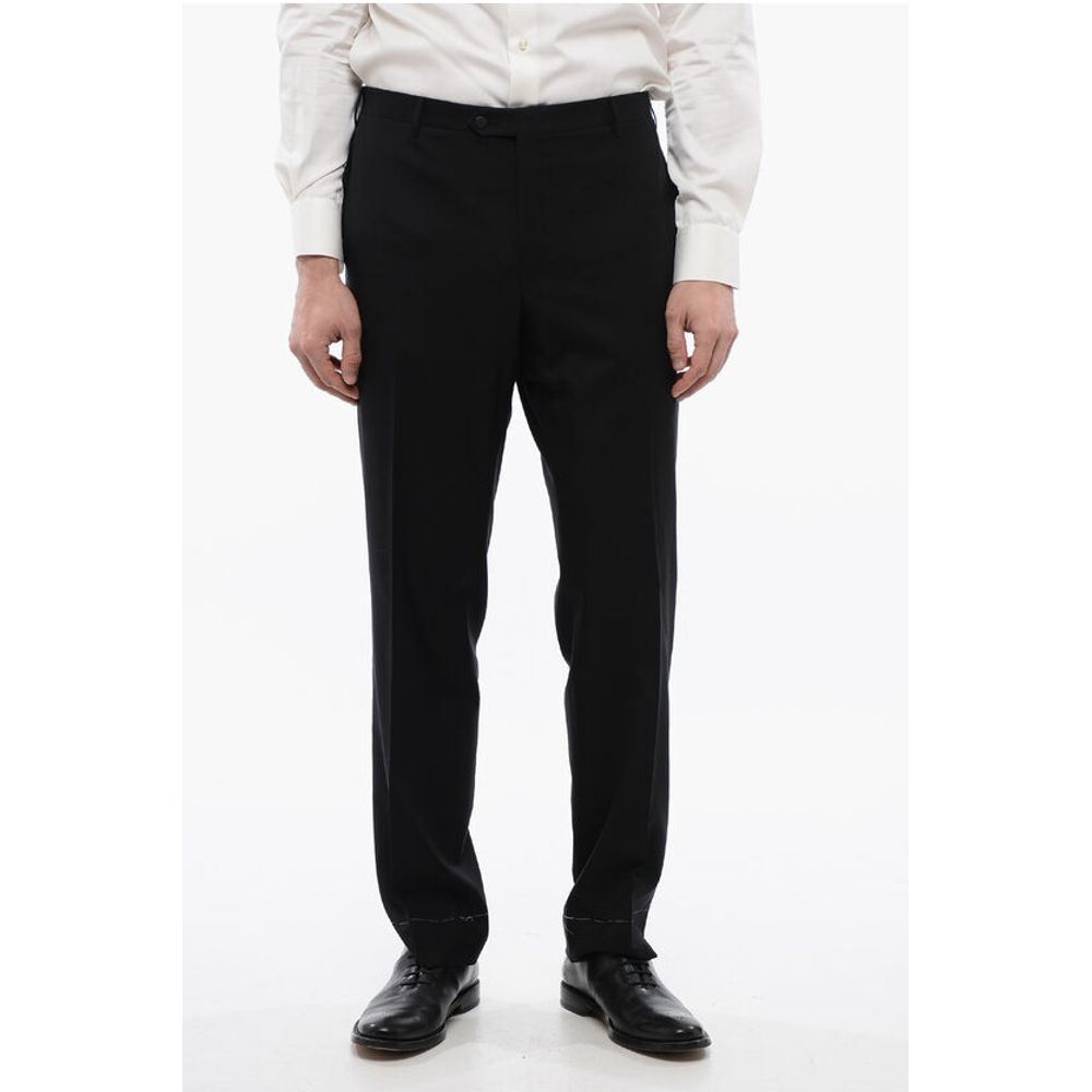 Corneliani Extrafine Virgin Wool LEADER Pants with Belt Loops