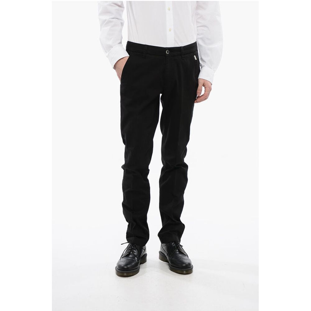 Corneliani ID Hopsack Cotton Chinos Pants with Belt Loops