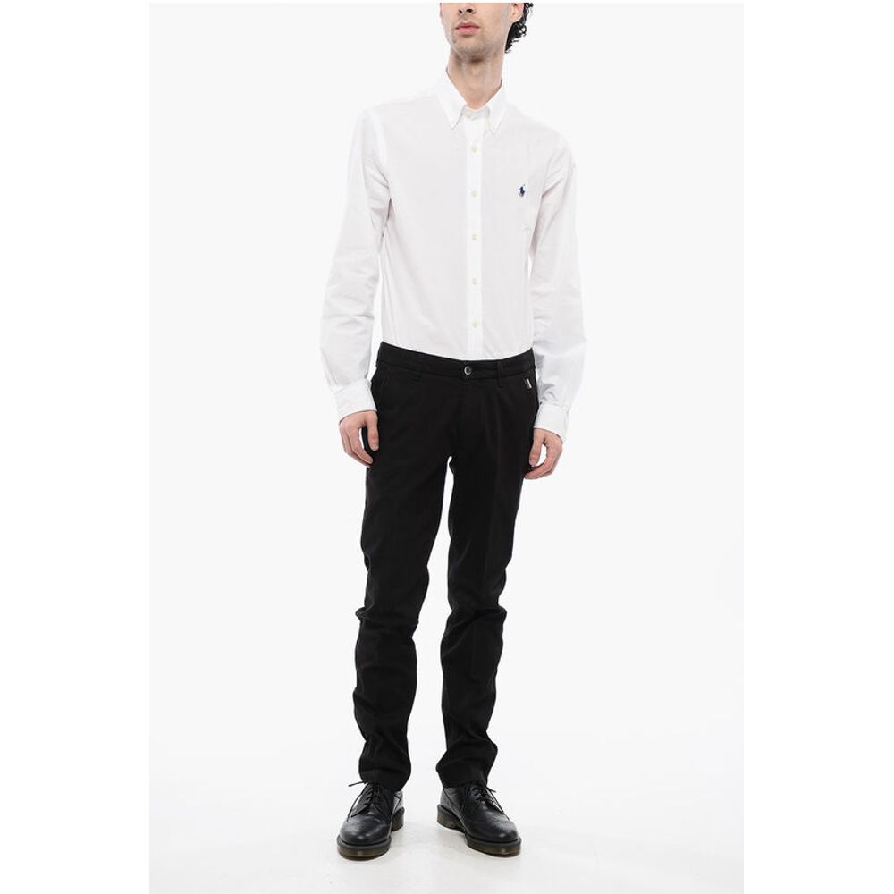 Corneliani ID Hopsack Cotton Chinos Pants with Belt Loops - Image 4
