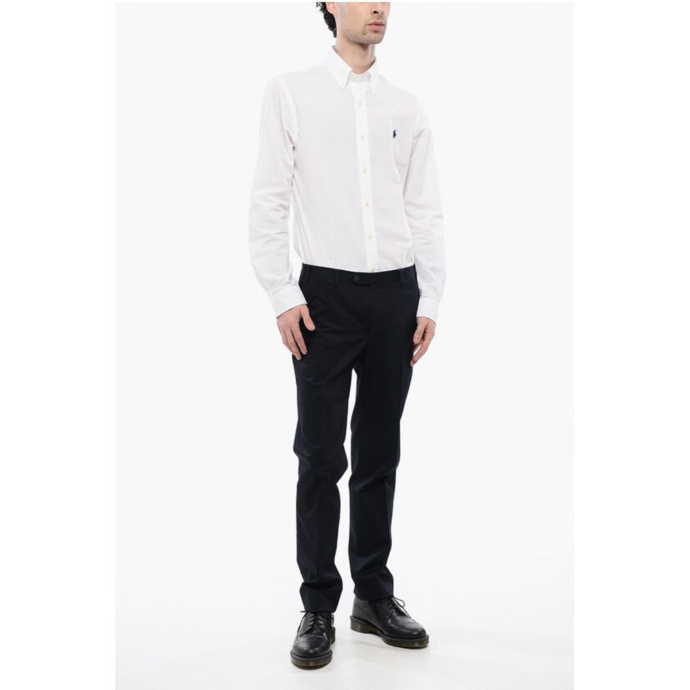 Corneliani Stretch Cotton LEADER Chinos Pants with Belt Loops - Image 4