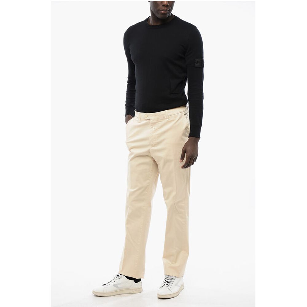 Corneliani ID Regular Waist Cotton Stretch LENDINARA Chinos Pants - Image 3