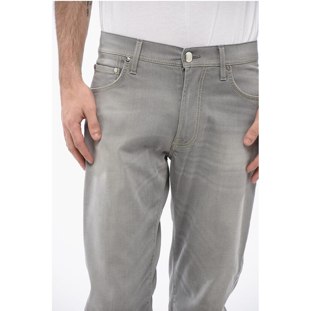 Corneliani ID Straight Leg Stretch Denim Jeans 19cm - Image 3