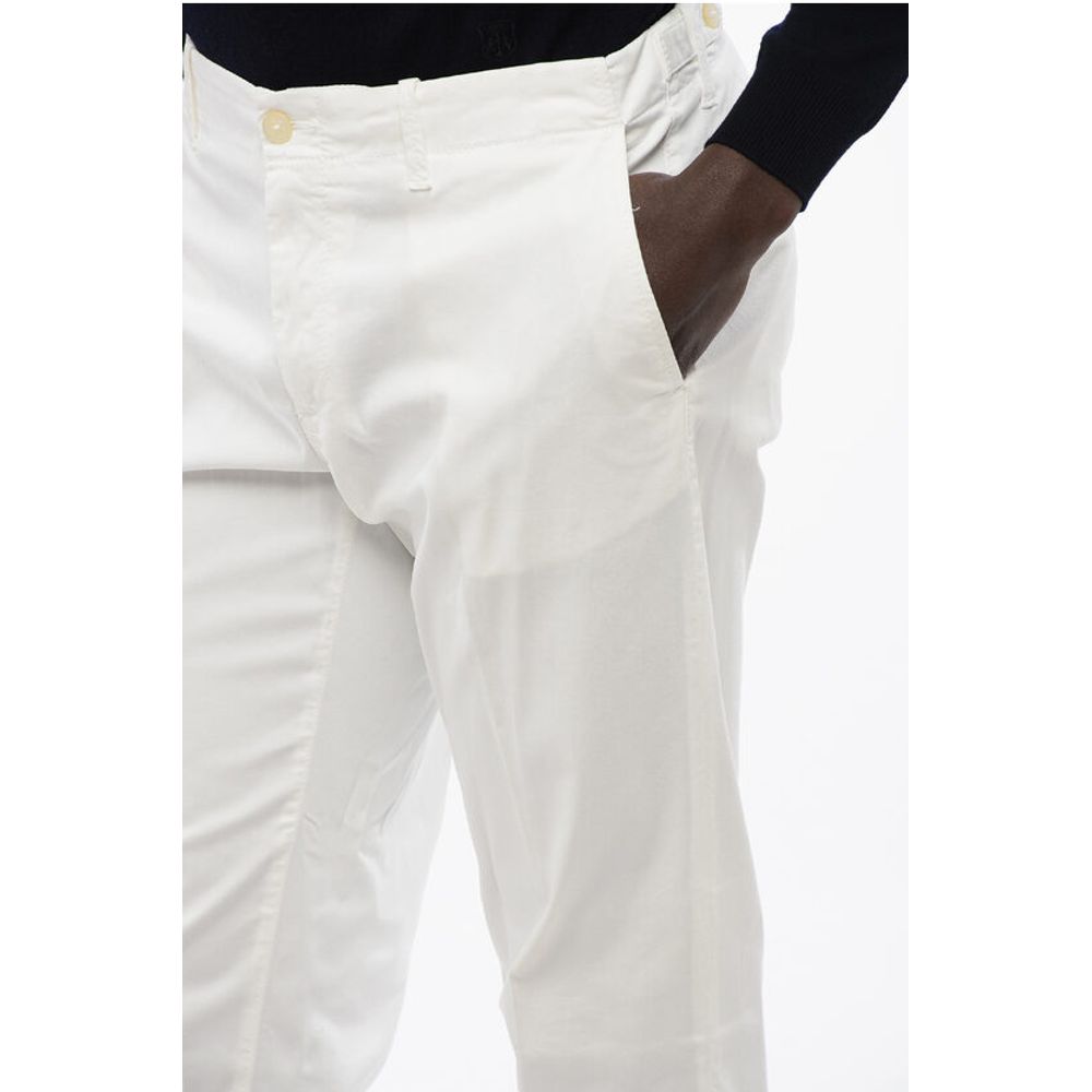 Corneliani ID Stretch Cotton Chino Pants with Belt Loops - Image 2