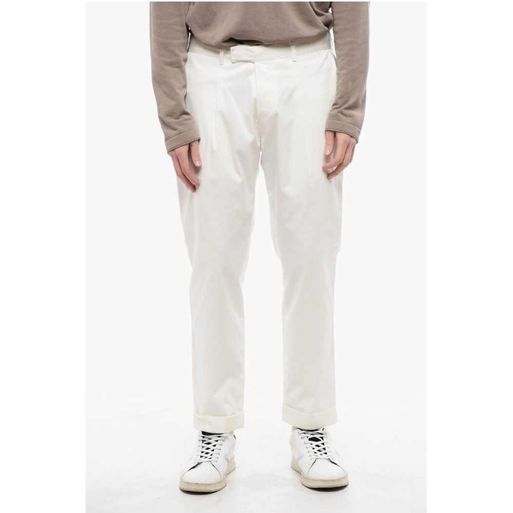 Corneliani CC COLLECTION Single-Pleat Stretch Cotton Pants