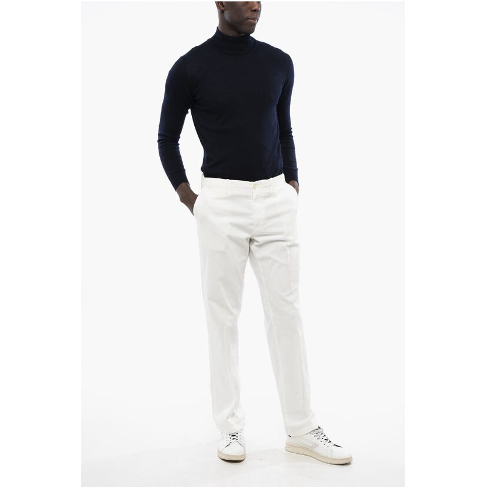 Corneliani ID Stretch Cotton Chino Pants with Belt Loops - Image 3