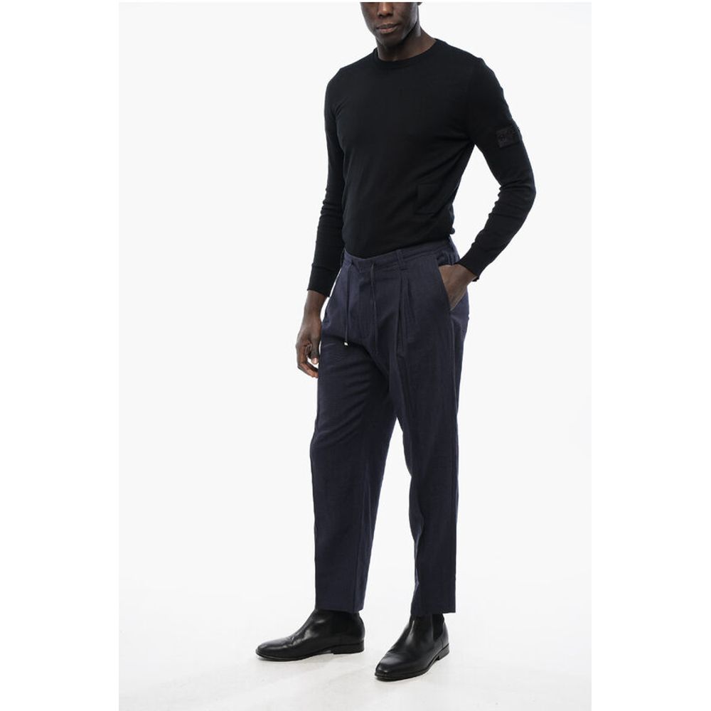 Corneliani ID Virgin Wool and Linen Double Pleat Pants - Image 3