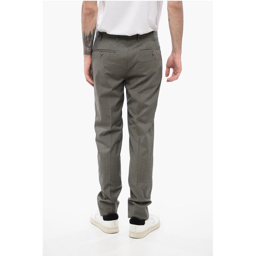 Corneliani CC COLLECTION Micro Checked Virgin Wool RESET Pants - Image 2