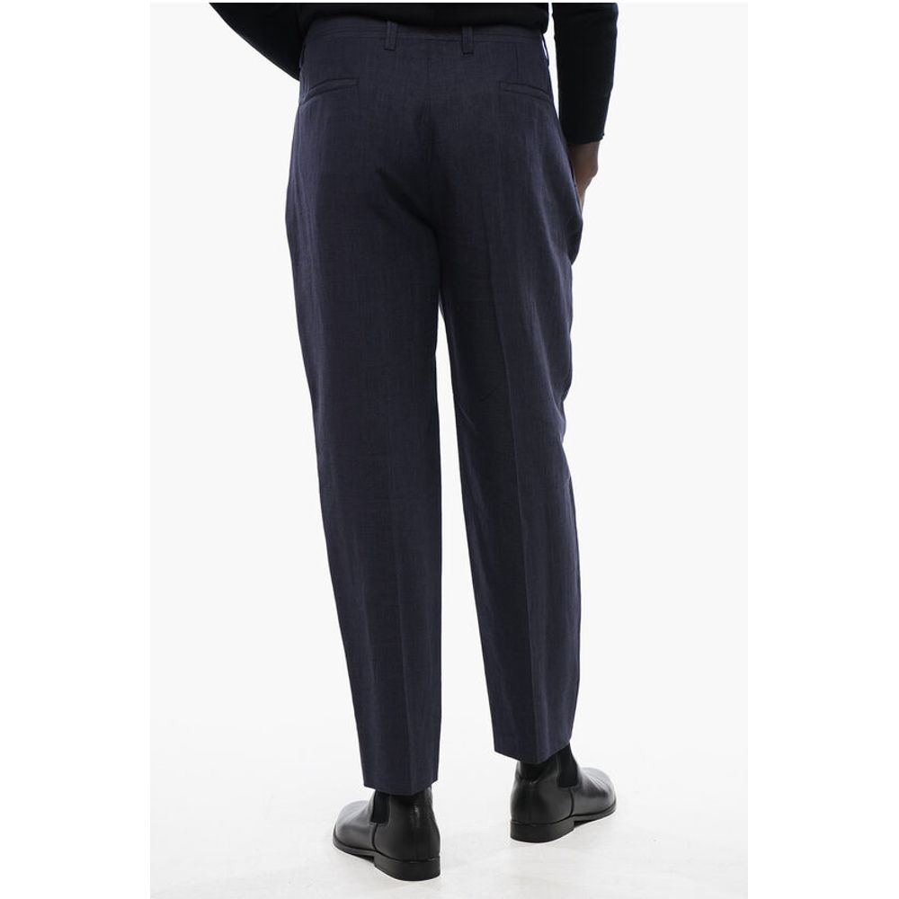 Corneliani ID Virgin Wool and Linen Double Pleat Pants - Image 4