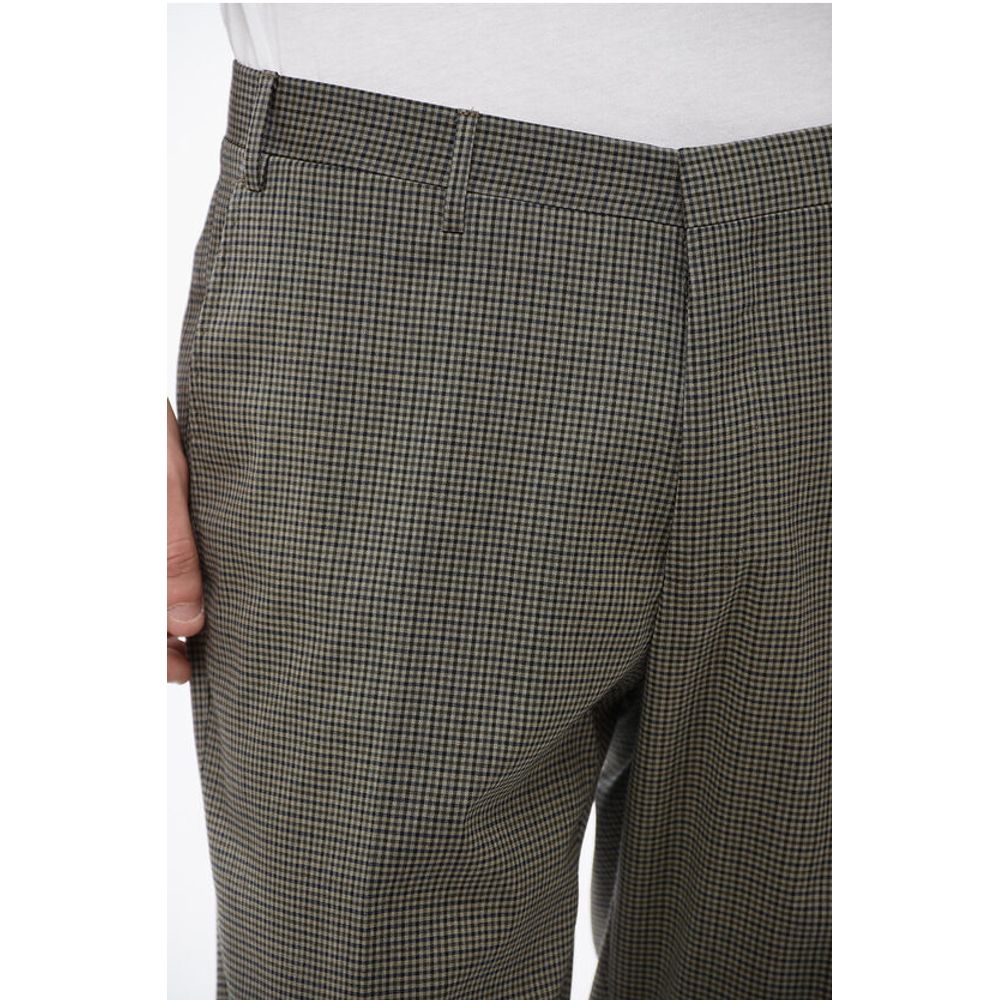 Corneliani CC COLLECTION Micro Checked Virgin Wool RESET Pants - Image 3