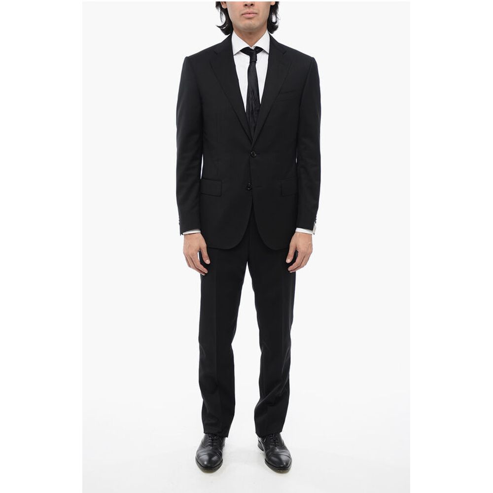 Corneliani 2 Button LEADER Virgin Wool Suit with Flap Pockets