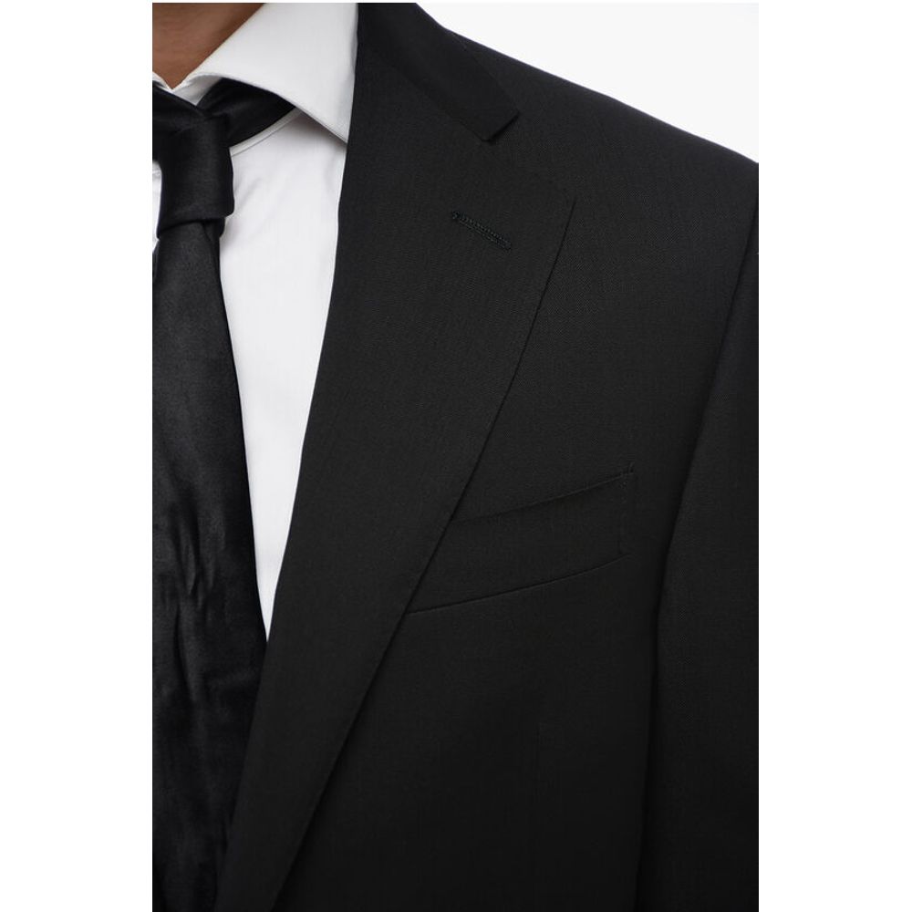 Corneliani 2 Button LEADER Virgin Wool Suit with Flap Pockets - Image 3