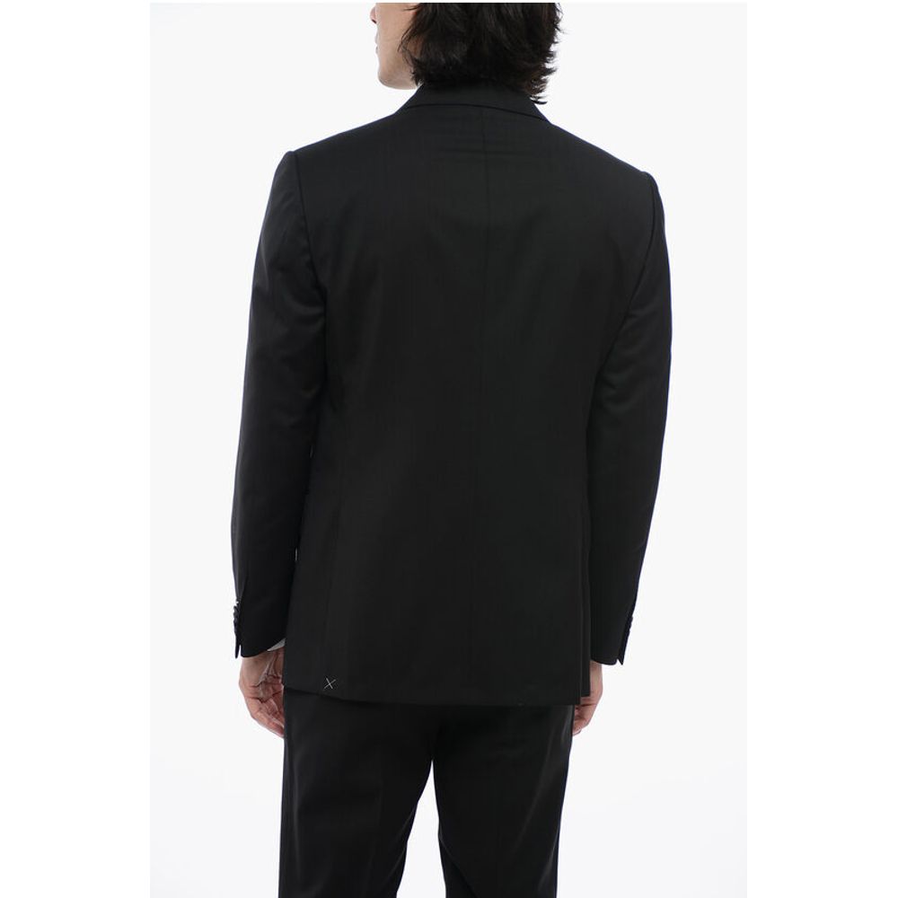 Corneliani 2 Button LEADER Virgin Wool Suit with Flap Pockets - Image 5