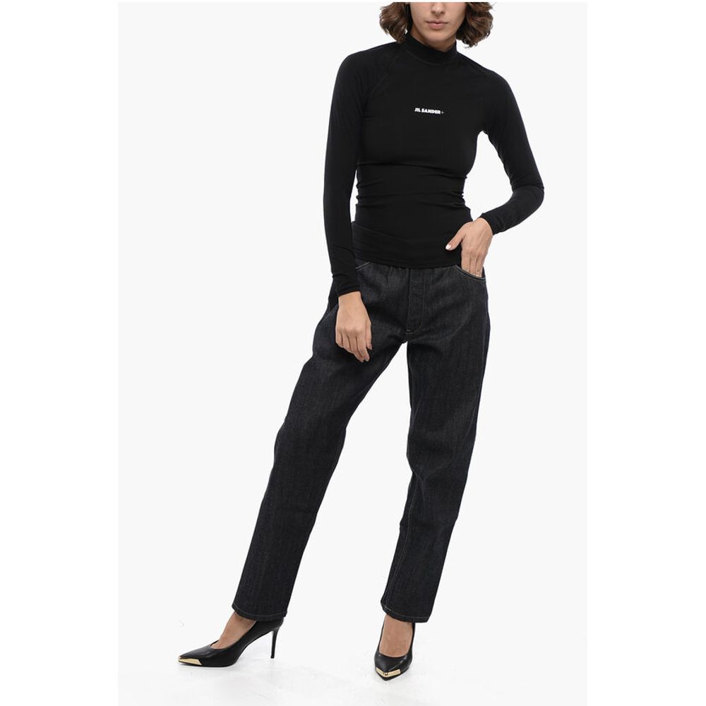 Jil Sander Long-sleeved Tech Fabric Top with Printed Logo - Image 4