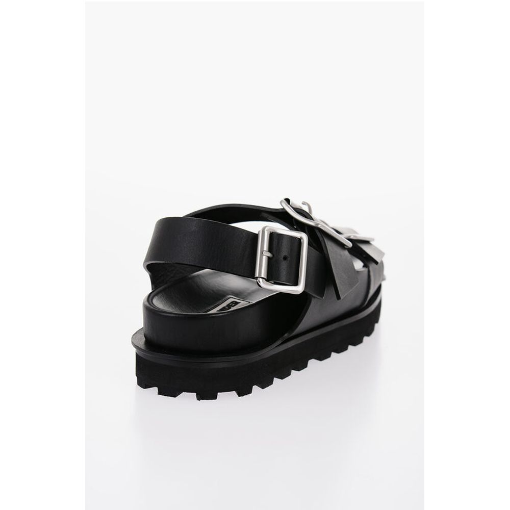 Jil Sander Leather Slingback Sandals with Double Buckle - Image 2