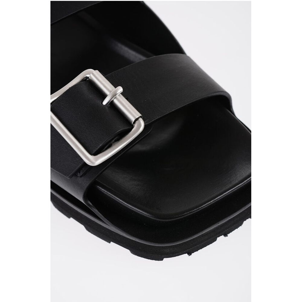 Jil Sander Leather Slingback Sandals with Double Buckle - Image 4