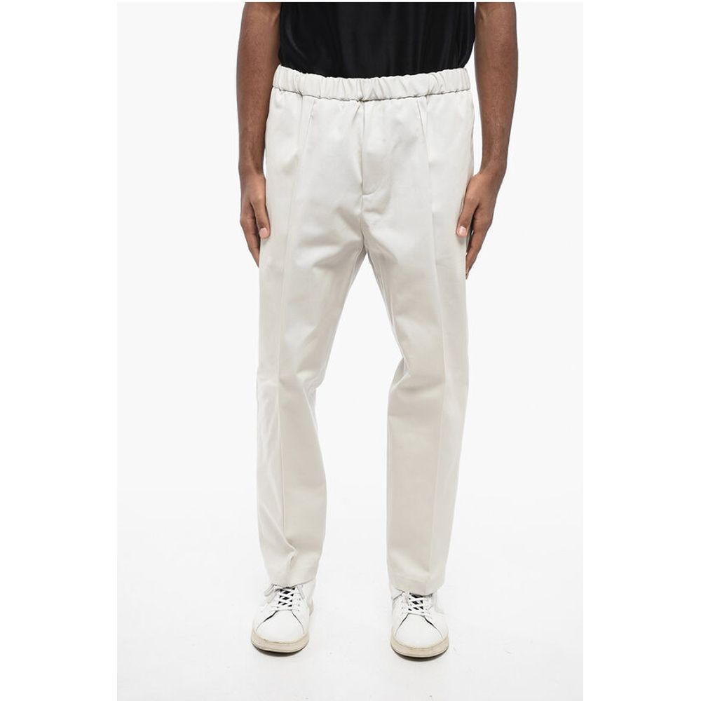 Jil Sander 4-Pocketed Twill Cotton Pants with Elastic Waistband