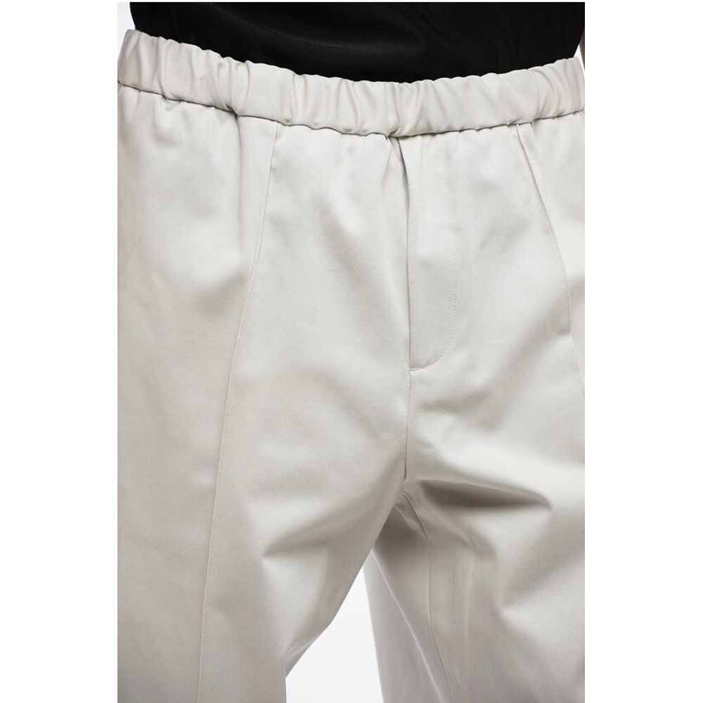 Jil Sander 4-Pocketed Twill Cotton Pants with Elastic Waistband - Image 3