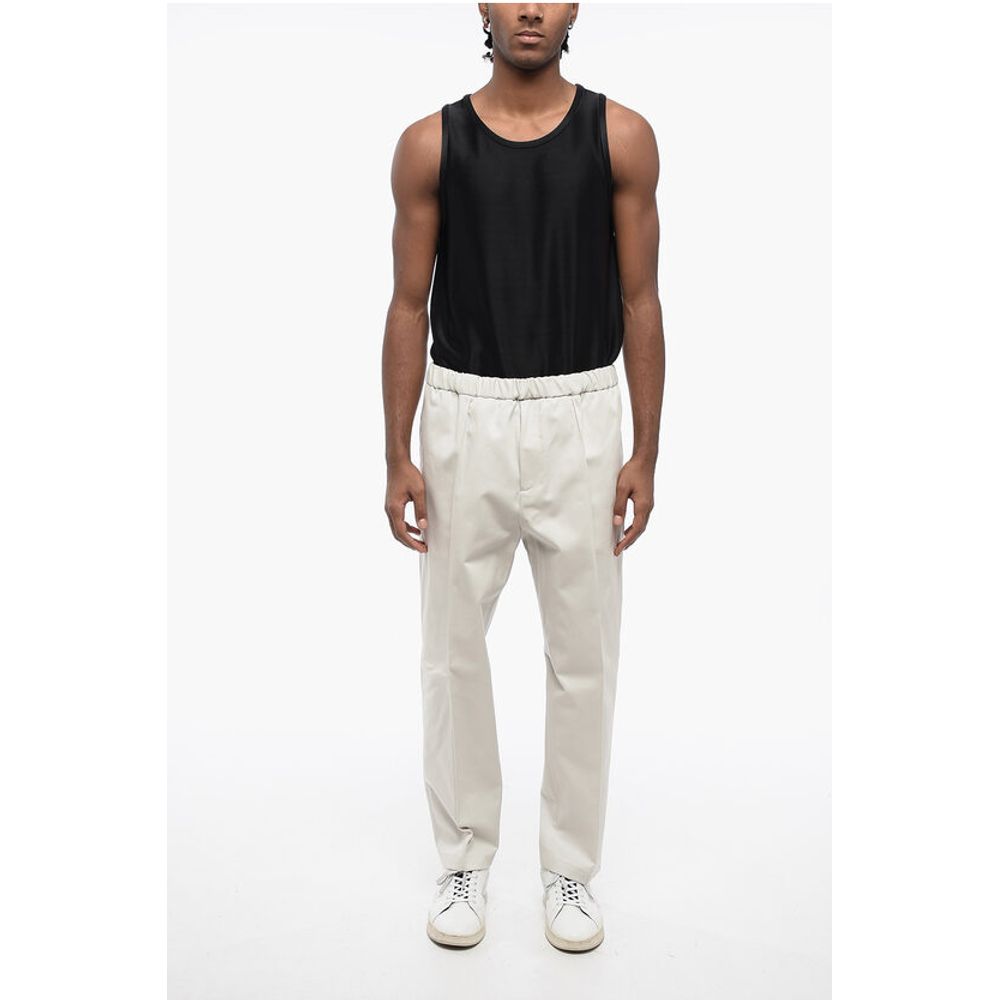 Jil Sander 4-Pocketed Twill Cotton Pants with Elastic Waistband - Image 4