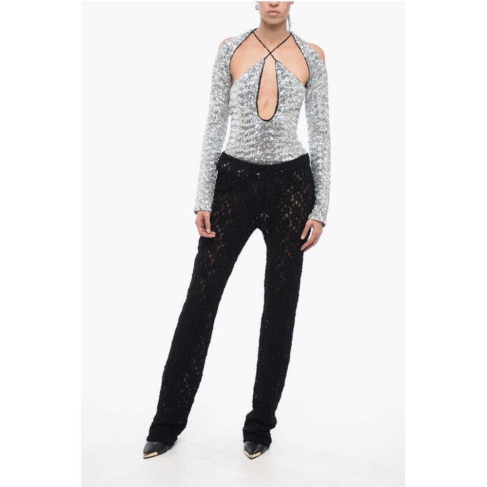 Chloé Embroidered Pants with Flared Leg - Image 4