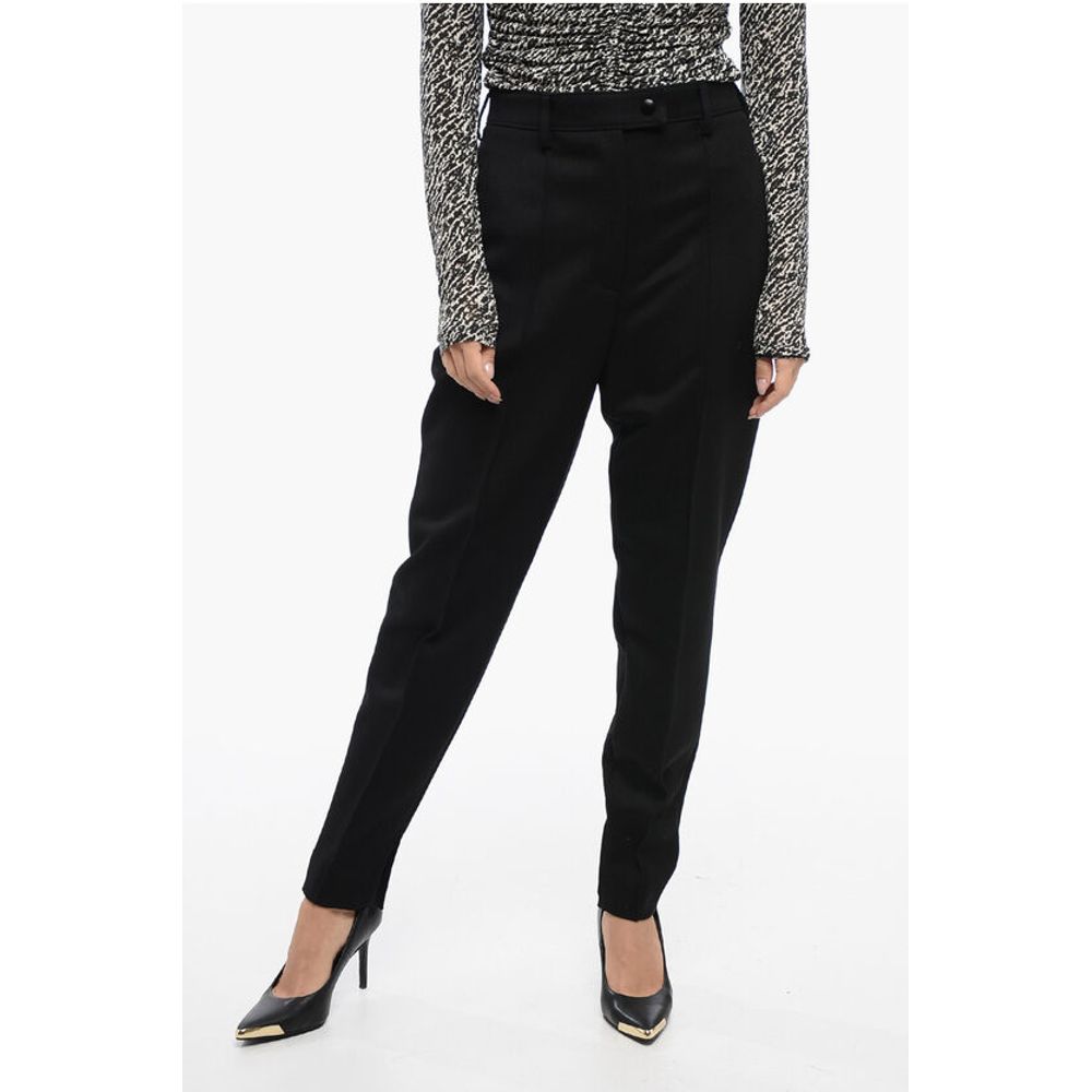 Prada Single-pleated Twill Virgin Wool Blend Pants