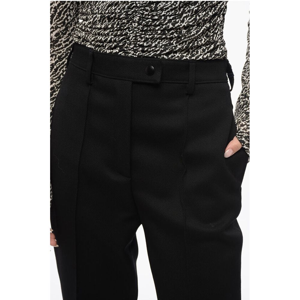 Prada Single-pleated Twill Virgin Wool Blend Pants - Image 3
