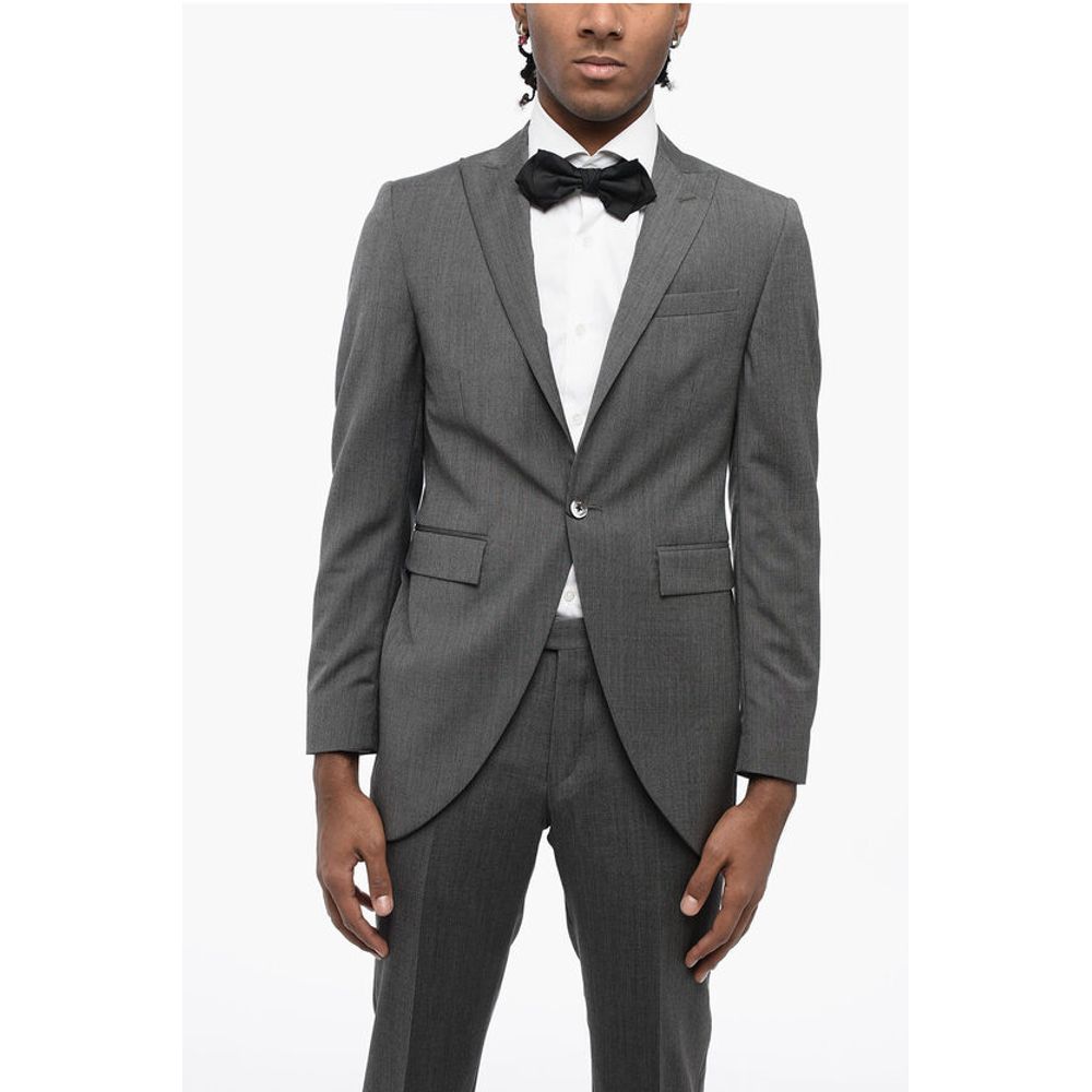 Corneliani CC COLLECTION Pinstriped Center Vent Peak Lapel CERIM.REFINE - Image 2