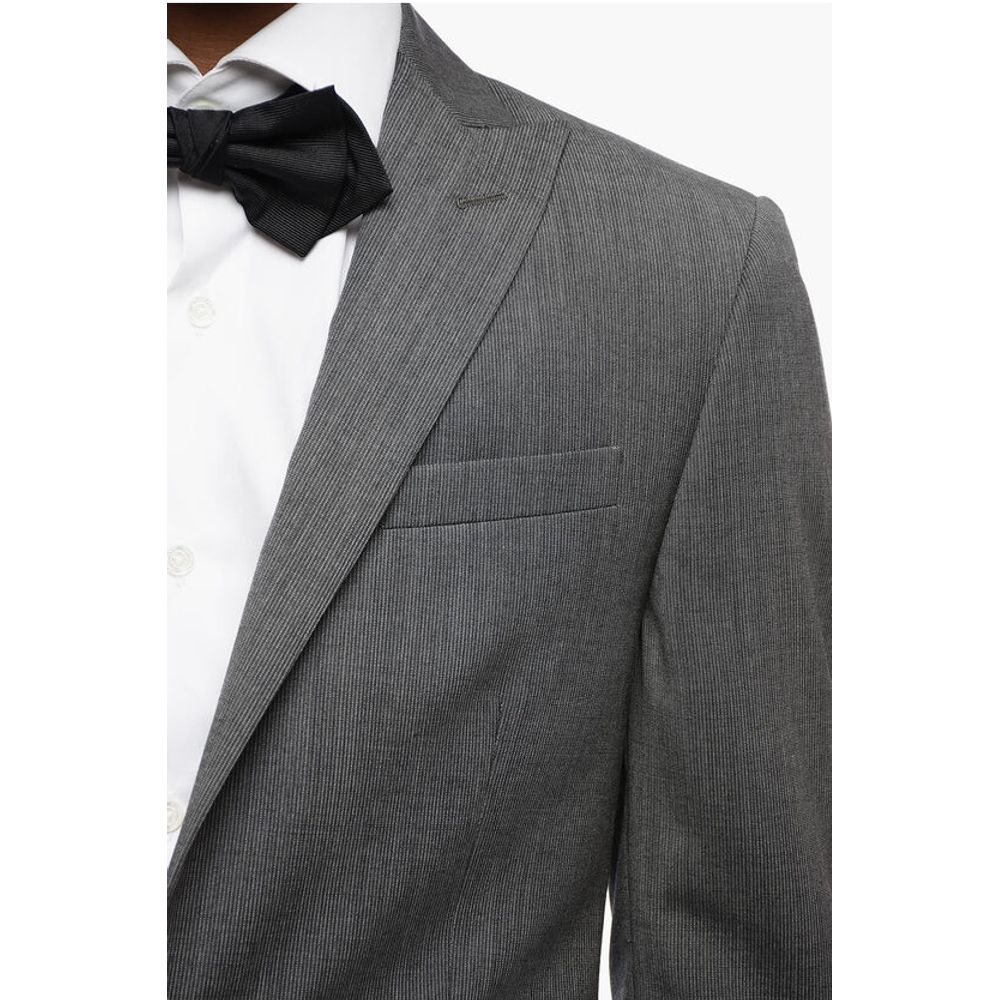 Corneliani CC COLLECTION Pinstriped Center Vent Peak Lapel CERIM.REFINE - Image 3